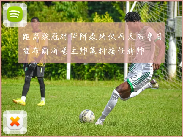 距离欧冠对阵阿森纳仅两天布鲁日宣布前海港主帅莱科接任新帅